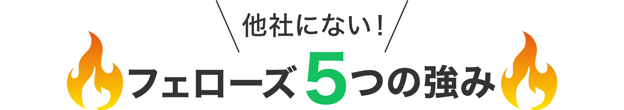 他社にない！フェローズ５つの強み